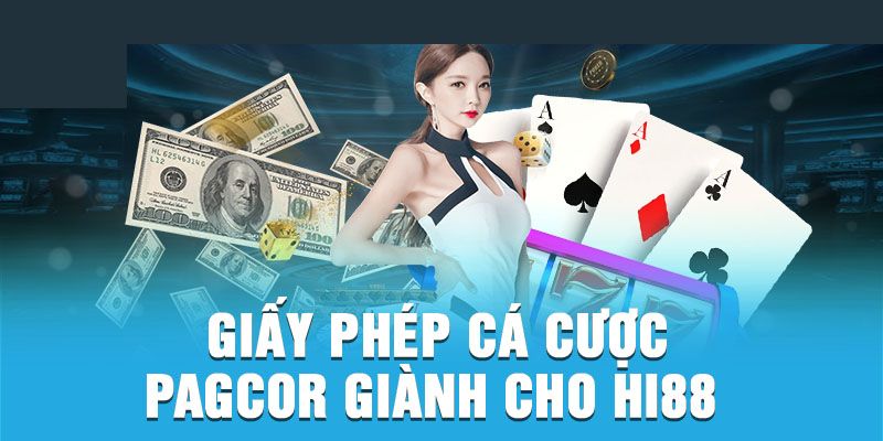 Giấy phép hoạt động của đơn vị được PAGCOR cấp