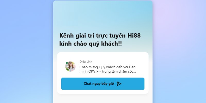 Yêu cầu hỗ trợ qua Live Chat