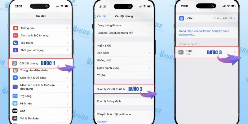 Hướng dẫn người dùng di động iOS tải app hi88